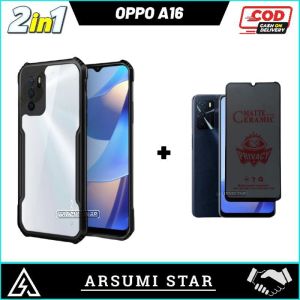 PROMO PAKET MURAH 2 IN 1 CASE TRANSPARAN OPPO A16 / A16S / A16E / A16K CAMERA CASING TRANSPARANST + TEMPERED GLASS LAYAR