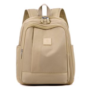 Menschenborg 2024 New Fashion Simple Large Capacity Commuter Backpack Womens Bag Trendy Double Shoulder Bag Casual Nylon Material