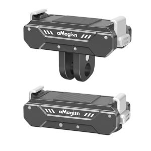 AMagisn เมาท์โลหะแบบเร็วสำหรับ DJI Osmo 360 / Action 5 Proอะแดปเตอร์ปลดเร็ว43กล้องแอคชั่นแคมเมราเชื่อมต่อกับกล้องเพื่อการกีฬาพกพาได้