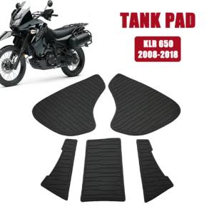 Motorcycle Side Tank Pad Rubber Decal Tank Protector Anti-Slip Scratch-Resistant Protector Sticker For Kawasaki KLR650 2008-2018