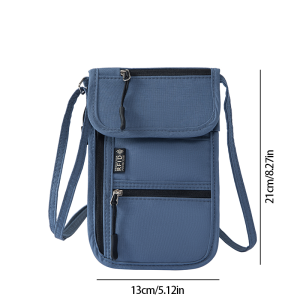 Personal Neck Wallet RFID Blocking Travel Passport Holder Hidden Neck Pouch Super Lightweight Organizer with Adjustable Strap