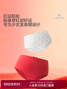 Aimix Girls Briefs 2-Pack Flat Angle Underwear Cotton Moleysel mid Waist Childrens Innerwear for Girls Ages 5-13