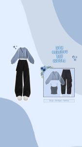 One Set 3in1 | Cardigan Crop Wanita + Celana Cargo + Tanktop