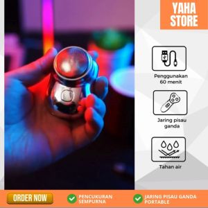 Alat Cukur Elektrik Shaver Mini Portable Pencukur Kumis Pemangkas Jenggot Multifungsi - Yaha Store