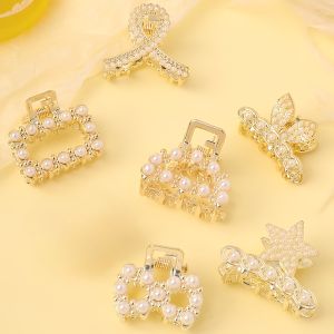 ชุดกิ๊บติดผมโลหะผสมหรูหรา 5/6/ชิ้น - ตกแต่งขนาดเล็กด้วยลูกปัดและเลื่อม หลากหลายรูปทรง ทันสมัย