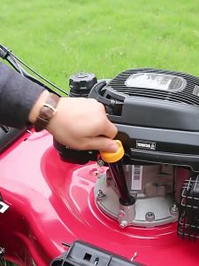 Lawn Mower Heavy Duty 4000W Gasoline Lawn Mower Heavy Duty Grass Cutter 4-stroke Household Multifunction Hand Push Lawn Mower Small Agricultural Grass Cutter Weeding Artifact