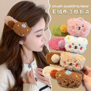 Large Size Plush Bear Hair Clip Womens Side Bangs Hair Accessories Duckbill Clip Hair Accessories Hair Accessories