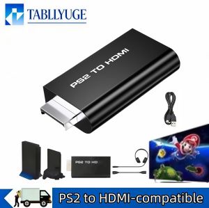 480i 480p 576i PS2 to HDMI-compatible Audio Video Converter Adapter Built-in 3.5mm Audio Output for PS2 All Display Modes