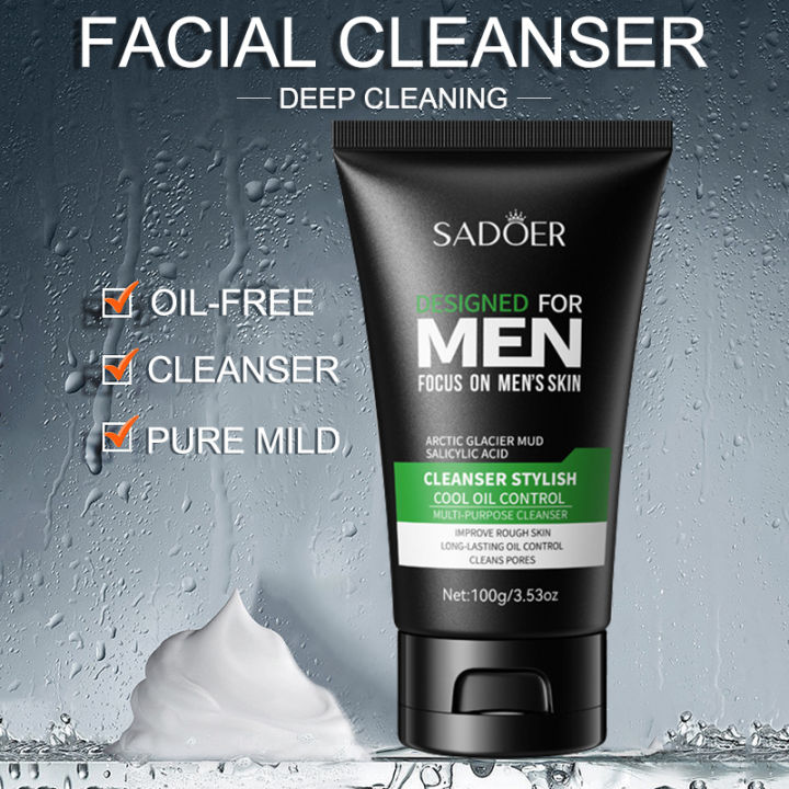 Cleanser Oil Control Anti-Acne Blackhead Removal Deep Cleansing Men's