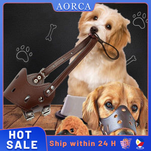 Dog Muzzle Anti Bark Bite Chewing Safety Small Large Mask PU Leather Dog Anti Bite Pet Training Accessories Anti Ingestion Pet Dog Mouth Cover Dog Bark Control Mask Mask Breathing Mouth Soft Mouth Cover Adjustable Breathing