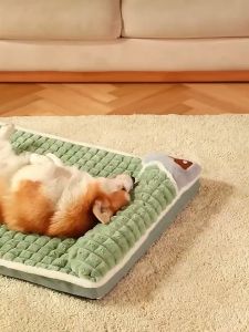 Dog Bed Pet Cat Washable Cotton Cushion Sleeping Bed Pet Bed Washable Large Dog House Pet Sleeping Mat