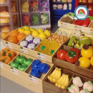 100pcs/pack Miniature Vegetable Fruits Simulation Toys for Kids 3years and above