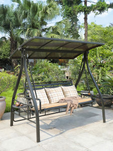 MEIQI | Outdoor Solar Powered Home Swing Chair for Two