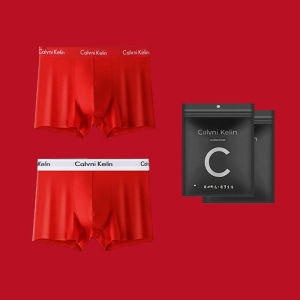 Red Cotton Boxer Shorts Mens Large Size Underwear Gift for Valentines Day Chinese Zodiac Year Pure Cotton Briefs