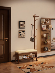 ZHUSHANXIA | Multifunctional Wooden Bench for Entryway