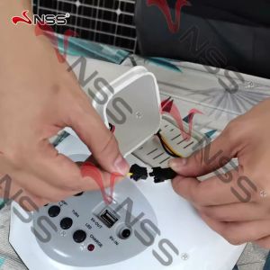 NSS Solar electric fan Rechargeable solar fan with panel 12solar electricfan with emergency light NS-F95