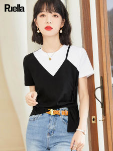 puella | Two Tone Round Neck Fashion T-Shirt