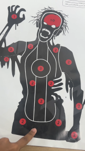 V Club Archery Target Face Target Paper - Face Template For Fun Shooting - Shooter / Zombie - High Quality Glossy Paper