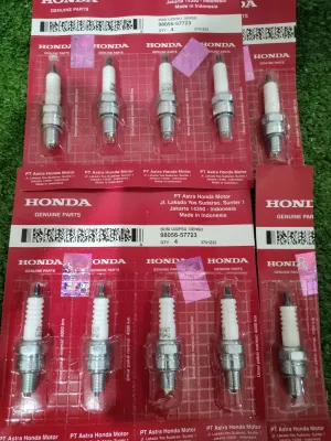BUSI pendek honda u22 isi 10 pcs. busi merk honda. ideal digunakan untuk motor honda supra. gran revo yamaha mio. Yupiter vega r new Suzuki dll