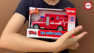 Xe Cứu Hỏa Siêu Tốc Có Ánh Sáng Và Âm Thanh Có Dùng Pin - Duka DK81039