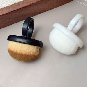 1pc/2pcs Ring Soft Plastic Nails Clean Up Fingernails and Toenails Oval Gel Dust Ring Nail Dust Cleaning Brushfor Manicure