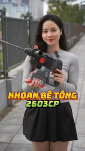 Khoan Bê Tông Pin Workfix WF-RH2603CP Có ANTI-KICKBACK Đầu Kẹp SDSLực Đập 29JĐộng Cơ Không Than