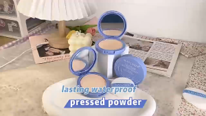 แป้งผสมรองพื้นปกปิดริ้วรอยแป้งอัดแข็งไวท์เทนนิ่ง กันน้ำ ควบคุมความมัน คอนซีลเลอร์ แมตต์ เมคอัพ แป้งเซ็ตติ้งทนทาน เหมาะสำหรับแต่งหน้า