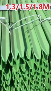 เสารั้วตาข่ายลวดเหล็กกันสนิม10 ต้น เสารูปตัว Y ปลายเหล็กหล่อ เหมาะสำหรับสวนกลางแจ้ง ฟาร์ม และแปลงผัก