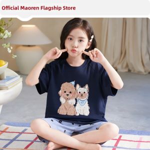 MiiOW | Summer Cotton Short-sleeve Girls Pajama Set