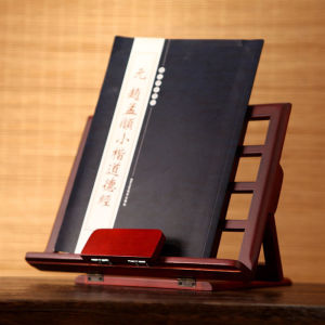 Solid Wood Bookend Stand Desktop Reading Support Frame Calligraphy Learning Book Holder Reading Rack Sutra Support Shelf