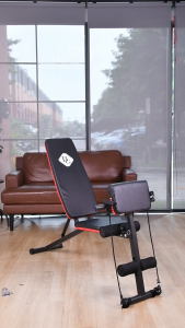 BG SPORT Bench Sit Up Bench Adjustable 7 Level - Kursi Sit Up Lipat dengan Busa Kaki Stabil