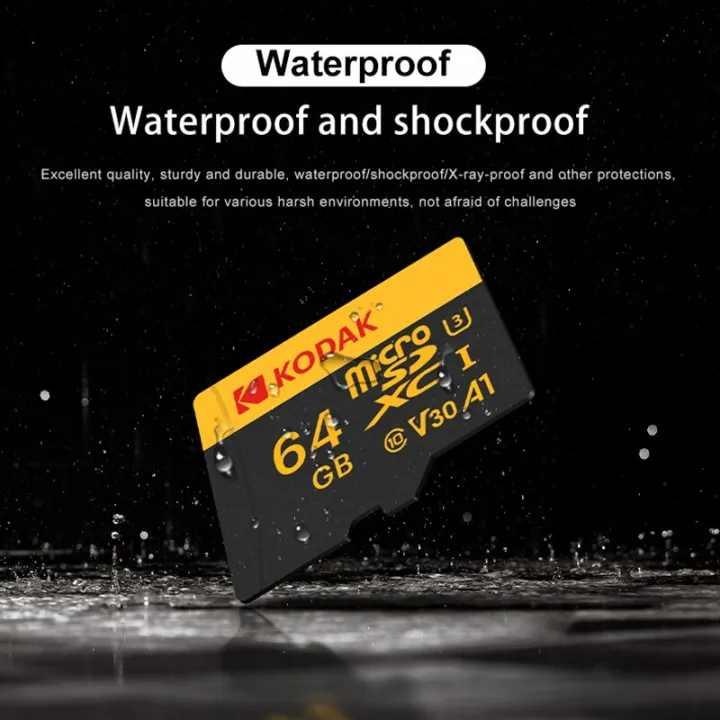 Kodak | KODAK Micro SD 512GB 256GB Memory Card UP TO 100MB/s C10 U3 32GB 64GB 128GB TF Card 4K HD For USB Card Reader Adapter Microsd