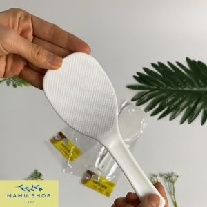 Thìa xới cơm chống dính vá múc cơm chống dính nhựa trắng Mamu shop M103