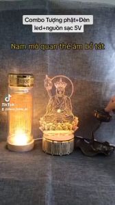 Đèn Led 3D Tượng Phật Quan thế âm bô tát phật dược sư phật thích ca địa tạng vương- 🙏Decor Home An🙏