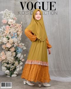 MUSTARD !! GAMIS ANAK MEWAH BANGET 5-10 TAHUN ALLURA By LABELLA KUNING UNGU COKSU COKLAT SUSU PINK