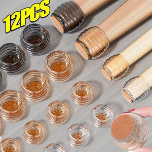 ตัวป้องกันพื้นไม้เนื้อแข็งคลุมขา12เก้าอีหุ้มหนังแผ่นรองขาเก้าอี้โต๊ะลดเสียงรบกวนเฟอร์นิเจอร์ด้านล่างผ้าสักหลาดกันลื่นที่รองขาโต๊ะ