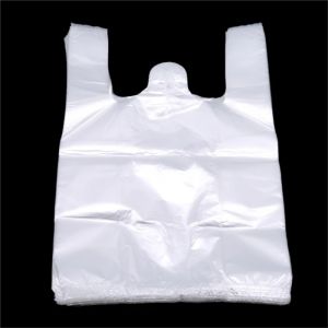 Plastic Shopping Bag 50Pcs Transparent Shopping Bag Supermarket Plastic Bags With Handle Food Packaging