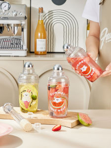 Thickened Hand Shaken Lemon Tea Cup Making Tool Set for Milk Tea Shop Special Use Shaking Cup Professional Cocktail Equipment