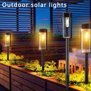Solar Outdoor Channel Light Tungsten Filament Bulb LED Channel Walkway Lighting Waterproof Landscape Courtyard Lawn Lane