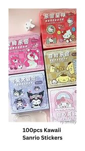 100pcs/set kawaii Cartoon Sanrio Stickers /PVC Sticker/Waterproof STICKERS For Notebook