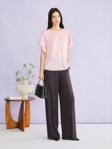Stylish Elegant Heavyweight Textured Jacquard Blouse