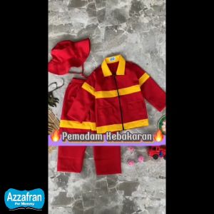 Carnaval Series | Kostum Pemadam Kebakaran | Azzafran for Mommy | Setelan Anak Laki Laki | Baju Carnaval | Kostum Karnaval | Baju Unik | Baju Anak Unik