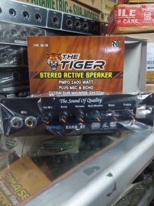 The Tiger Stereo Active Speaker PMO 1400 Watt Plus Mic & Echo
