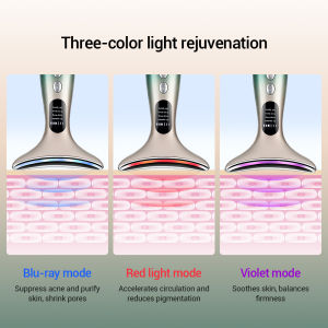 Hailicare เครื่องนวดคอใบหน้า EMS Micro-Current Anti Aging Hailicare เครื่องมือนวดความงาม45 ℃ อุณหภูมิคงที่ประคบร้อนสั่นสำหรับกระชับผิวและยกการชาร์จ USB