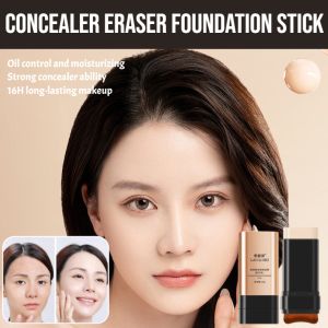 Quick Makeup Moisturizing Concealer Foundation Stick Waterproof Brighten Complexion Concealer Waterproof Sweat-Proof Smear-Proof Foundation Eraser Stick