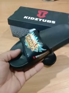 KIDZTUBS Sandal Anak Laki-Laki Karet Slip On Selop Slide Jepit Karakter Hitam 6 10 Tahun Kaki Fashion