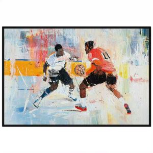 Tranh trừu tượng thể thao bóng rổ. Tranh treo tường dán tường sơn dầu canvas trang trí.CGI-1543