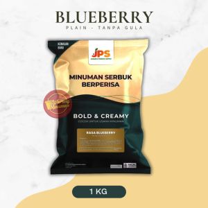 Serbuk Minuman 1 kg Rasa Blueberry - PLAIN Tanpa Gula - JPS Powder Bubuk Instant