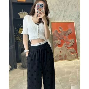 Quần Nữ Ống Suông Họa Tiết Dập Phối cạp Trắng Cực Kì Cá Tính LCXQ28