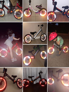 Reflective Stickers Night Riding Tire Color Change Decorative Personalized Balance Bike Accessories Light Strip